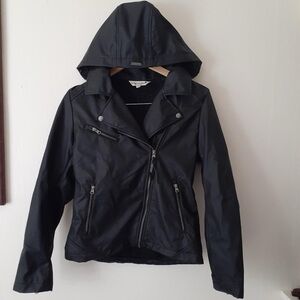 Motorcycle style rain jacket